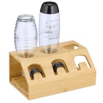 Relaxdays Tirobottiglie Lavandino Marrone – Supporto 3 Borracce