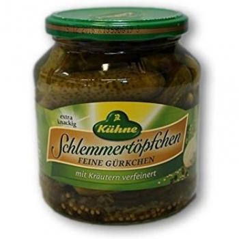 Kühne Schlemmertöpfchen Gewürzgurken mit Kräutern verfeinert – 300 g