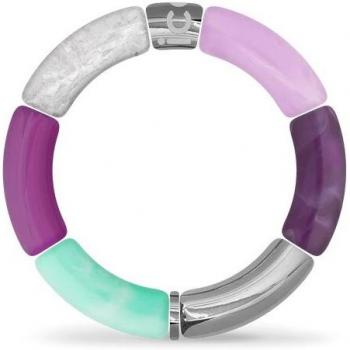 Bracelet Bella Émeraude et Pervenche Argent