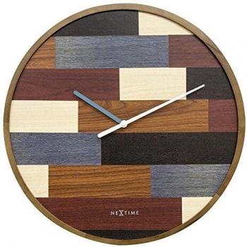 PatchWood Holzwanduhren-Set 45 cm – Bunt