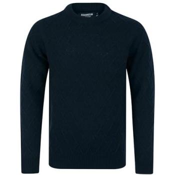 Kensington 2XL Dark Navy Cable Knit Crew Neck Pullover