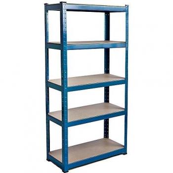 HomeVida 5‑Tier Industrial Rack for Kitchen & Garage – 875 kg, Blue