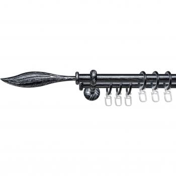 Gardinenstange LIEDECO Esp Blatt, 120cm, schwarz