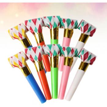 100 Silbatos Coloridos de 6 cm para Fiestas Infantiles