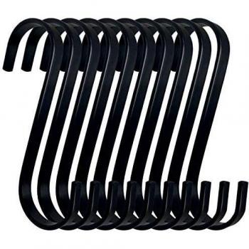 11cm Flat S Hooks Set of 10 Stainless Steel