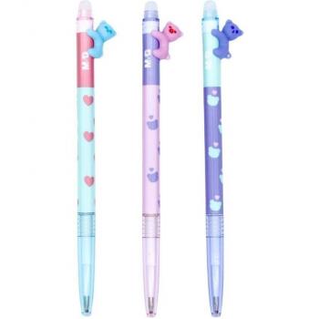 Bolígrafo Gel Borrable Cool Bear M&G 0.4mm Azul (Pack 3 unidades)