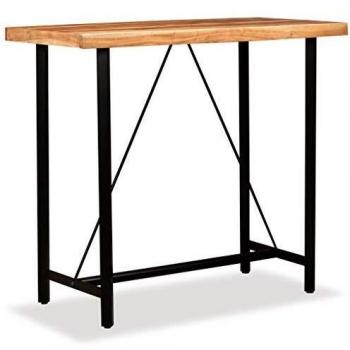 Solid Acacia Wood Bar Table 120x60x107 cm vidaXL