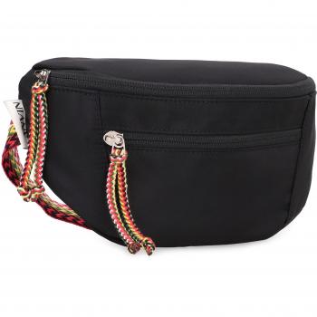 Lanvin Men's Curb Nylon Belt Bag in Black (Small Banana Curb Necklace), One Size