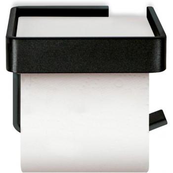 Portarrollo Doble Turín Beltrán Texturizado Negro/Blanco 21x8 cm