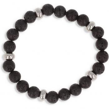 Bracelet Minéralia Obsidienne – Pierre de Lave, 8 mm