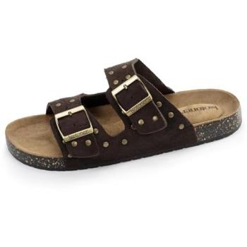 Mules Femme Isotoner Chocolat Double Bride