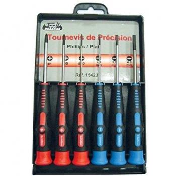 Jeu de 6 mini tournevis de précision 60 mm