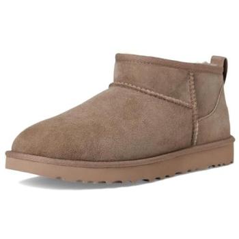UGG pour femme 1116109 Classic Ultra Mini Leather Ankle Boots taupe (39) – Cuir, Plat, Aucun, Casuel, Homewear