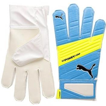 PUMA Torwarthandschuhe EvoPower Grip 4.3 (Safety‑Yellow) – Blau/Schwarz, Größe 8