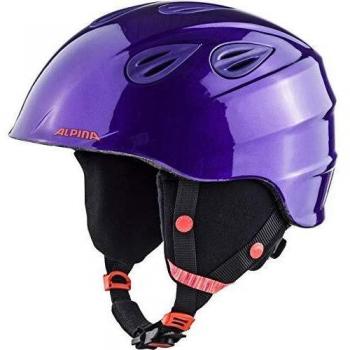 ALPINA Casque de Ski Junior GRAP 2.0, Fille, violet royal, 54-57 cm