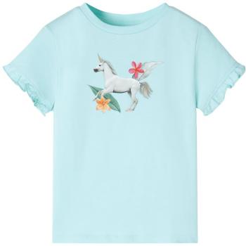 VidaXL Girls' Short Sleeve T-Shirt Light Aqua 128