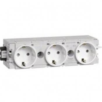 Tehalit 3 Prises Multiprise Blanc avec Signalisation Hager