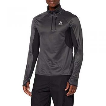 Odlo Herren BLAZE ZW CERAMIWARM Midlayer mit Streifen, Graphit Grau – S