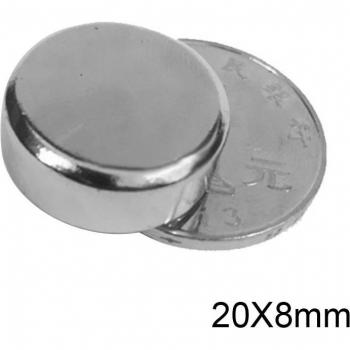 Néodyme 20 × 8 mm Magnets – Pack 1, 3, 5, 10, 20 ou 50 unités