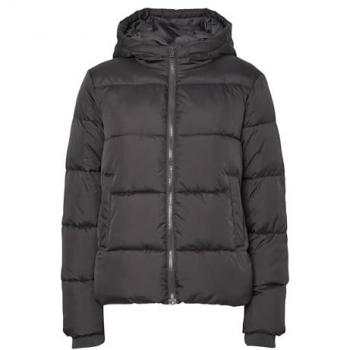 Chaqueta acolchada de mujer Pieces con capucha