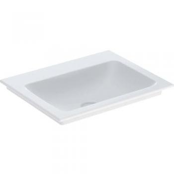 Geberit ONE Möbelwaschtisch 60 cm, KeraTect, ohne Hahnloch und Überlauf, vertikaler Abgang
