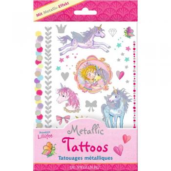 DIE SPIEGELBURG 13848 Metallic Tattoos Prinzessin Lillifee – Geschenkidee: Metallic Body Art Set