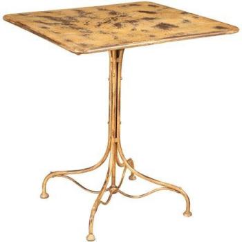 Table rustique en fer forgé crème antique
