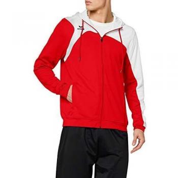 Erima Herren Sportjacke 1900 2.0 – Kapuze, Rot/Weiß, Größe M