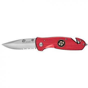 Couteau PRADEL Excellence – Usage Polyvalent, Manche Rouge, Fixation Ceinture