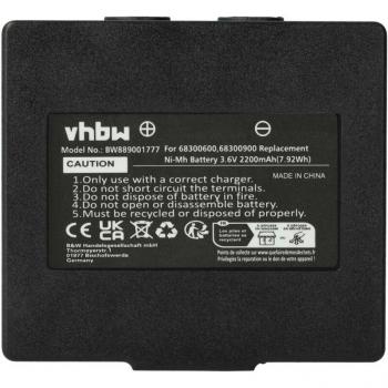 Batteria NiMH 3,6 V 2200 mAh Compatibile P5300/P5370/P5400/P5450 Nero
