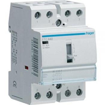 Contattore Magnetico Hager JN 40A 4Circuito 230V Bianco Per Interni