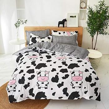 Black and White Cow Print Quilt Cover