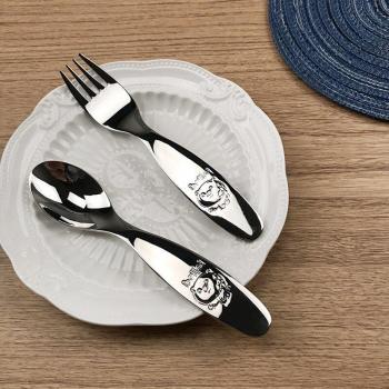 Pig Cartoon 304 Stainless Steel Fork and Spoon Set for Kids