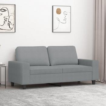 VidaXL Sofá de 2 plazas de tela gris claro 140 cm