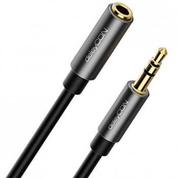 DeleyCON 5m Klinke Audio Stereo AUX Kabel Verlängerungskabel mit Metallstecker