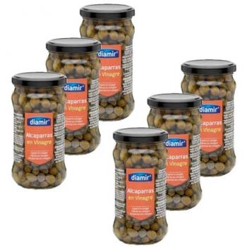 Pack 6x câpres vinaigrées – Bocal 300 g (Diamir)