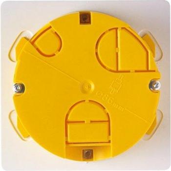 Legrand 091993 Boîte de Dérivation pour Plâtre avec Plaque et Vis, 85mm Ø, 40mm Profondeur, Multicolore