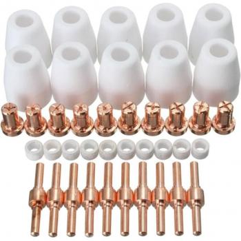 40pcs Plasma Cutter Nozzle Tip Consumables Kit 0-40A for PT-31 LG-40