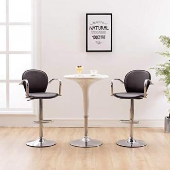 VidaXL Sgabelli da Bar con Braccioli in Similpelle 2 pz Marroni