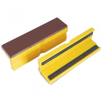 100 mm Soft Jaws for Vices, Leather/Plastic, 1 Pair