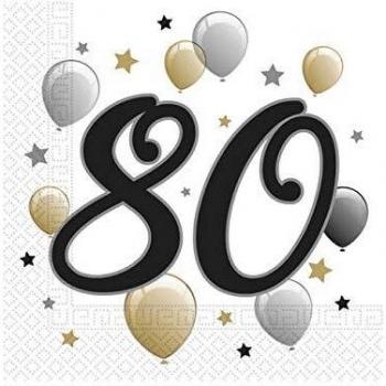 80-års Jubileum Servetter