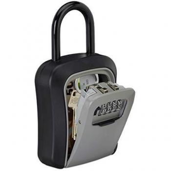 Outdoor Key Safe, 4-Digit Combination Lockbox, 17.5 x 9.5 x 4 cm