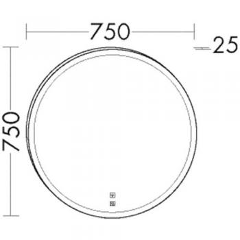 Burgbad Lin20 Miroir de Bain Rond à Lumière Intégrée