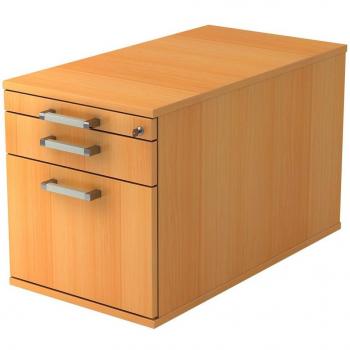 Caisson Mobilier d’Archives Hêtre Hammerbacher, roulettes et poignées chromées, hauteur réglable