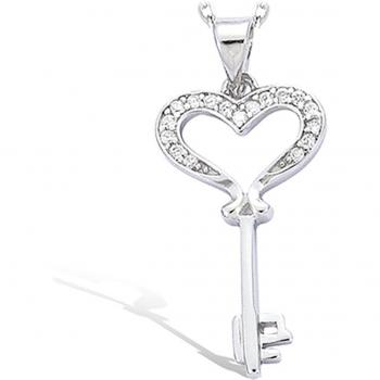 Pendentif Argent 'Clé Déesse' Élégance