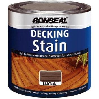 Ronseal 2.5L Decking Stain, Rich Teak Finish