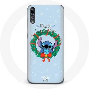 Merry Christmas Blue Case for Huawei P20 Pro with Stitch Snow