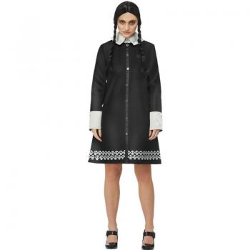 Wednesday Addams Black & White Dress