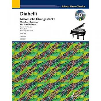 Monika Twelsiek Melodische Übungsstücke: Im Umfang Von 5 Tönen. Op. 149. Klavier 4-Händig. Ausgabe Mit Cd. (Schott Piano Classics)
