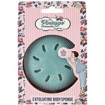 Vintage Makeup – Exfoliating Body Sponge mit zarten Silikonen Zähnen, blau